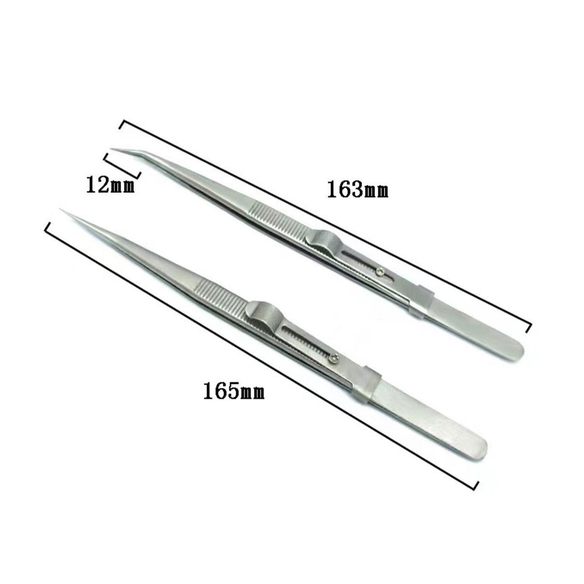 Stainless Steel Straight Bent Tips tweezers
