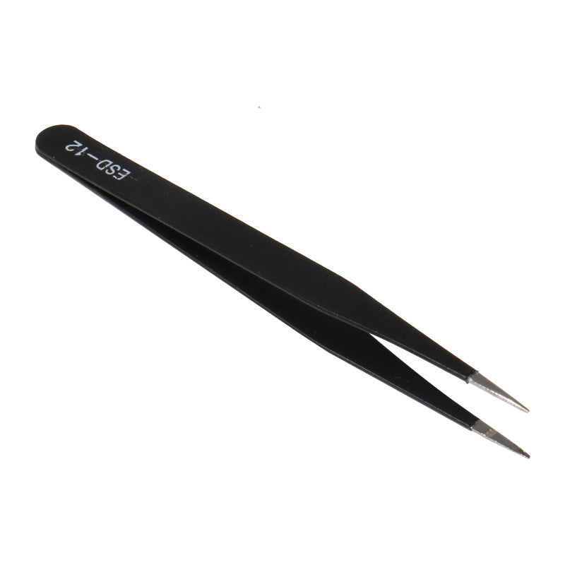 Stainless Steel Tweezers Set Repair Tools Nail-art Drill Stickers Eyelash Curler