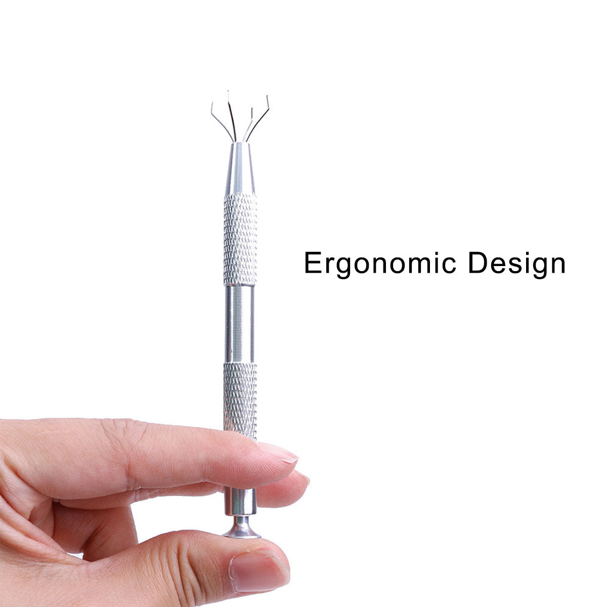 4-prong IC/BGA Chip Extractor Tool Adjustable Jaws with Anti-Slip Grip for Electronics, Jewelry & Nail Art